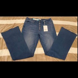 New KanCan Button Fly High Rise Jeans, Size 14/32